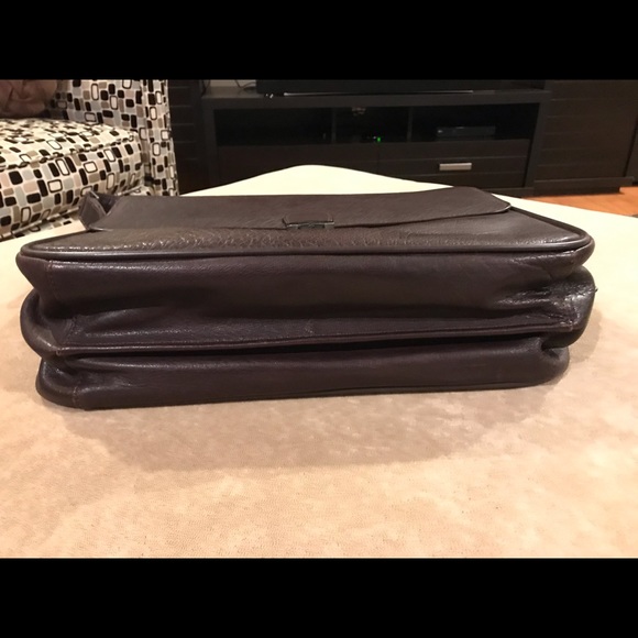 Kenneth Cole Leather Briefcase with Strap - Picture 4 of 4